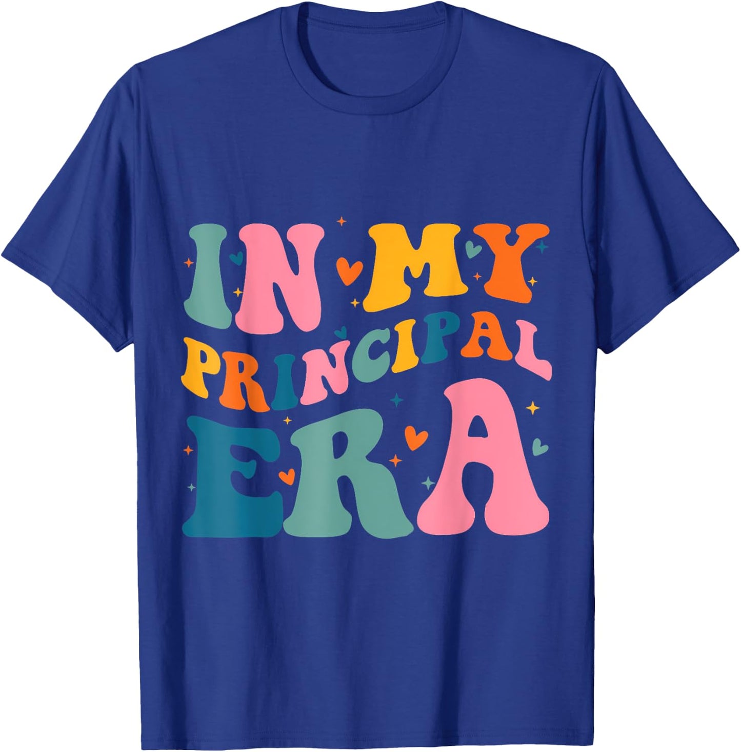 In My Principal Era Groovy School Principal Back To School T-Shirt - T-Shirt | Royal