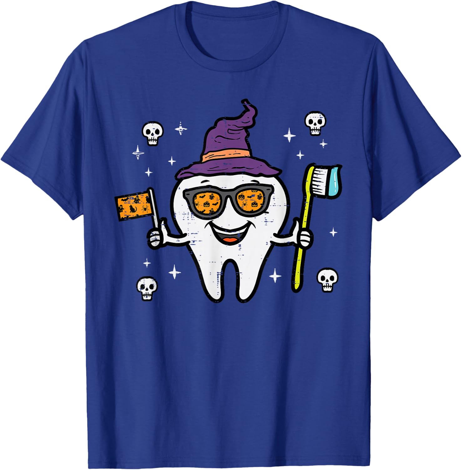 Halloween Dentist Tooth Teeth Dental Costume Women Men Kids T-Shirt - T-Shirt | Royal