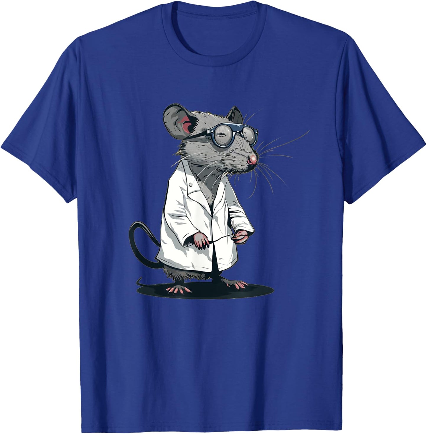 Cool Scientist Rat for Lab and Science Lovers T-Shirt - T-Shirt | Royal