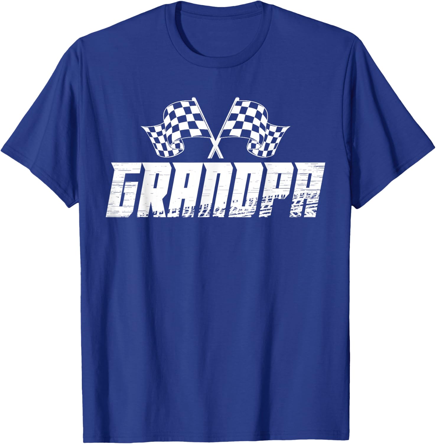 Grandpa Pit Crew Family Racing Birthday Race Car T-Shirt - T-Shirt | Royal