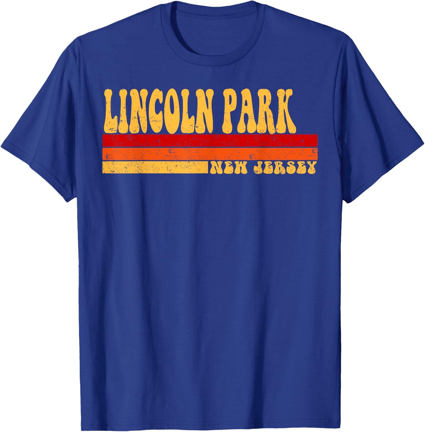 LINCOLN PARK New Jersey City Vintage Roots Retro 70s 80s T-Shirt - T-Shirt | Royal