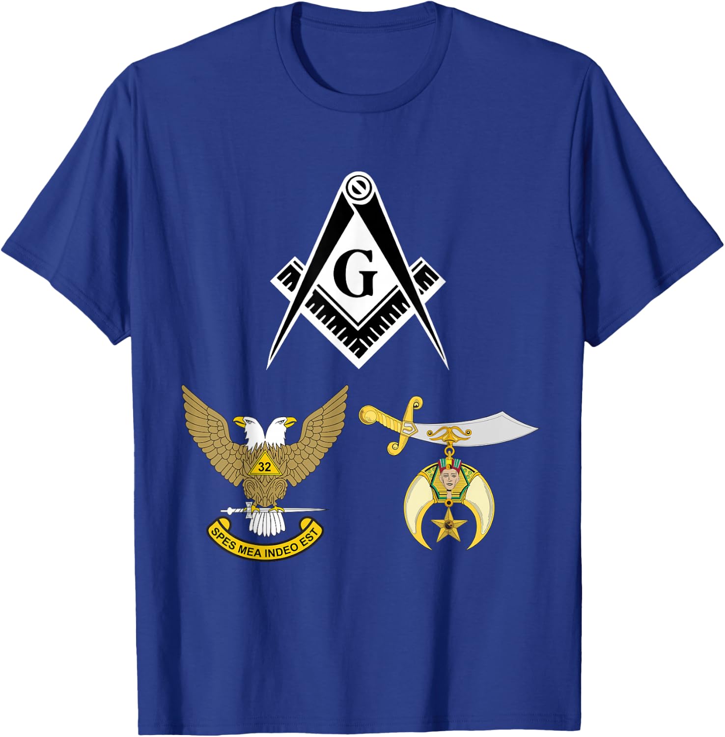 Master Mason 32nd Degree Shrine AASR Noble Masonic WU Black T-Shirt - T-Shirt | Royal