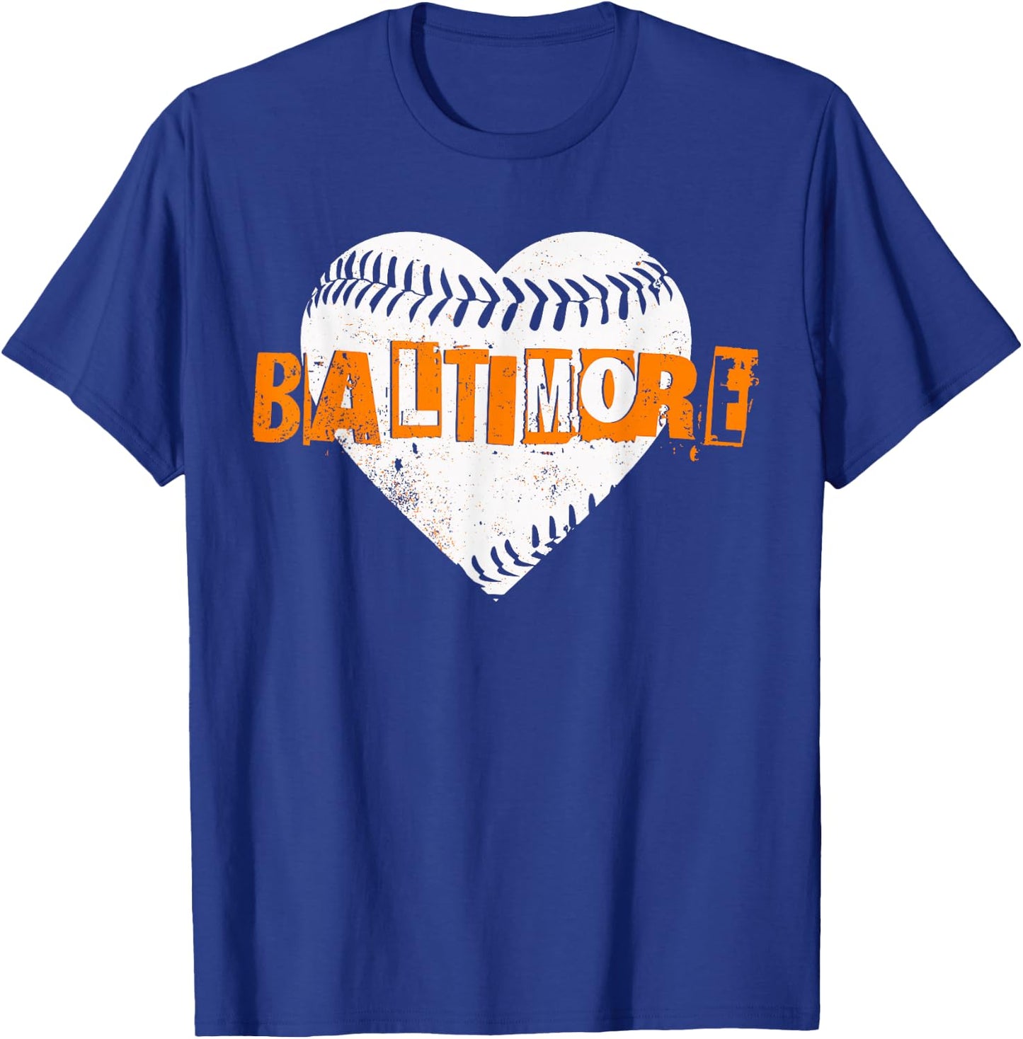 Baltimore Baseball Retro Vintage Design Baseball Lover T-Shirt - T-Shirt | Royal