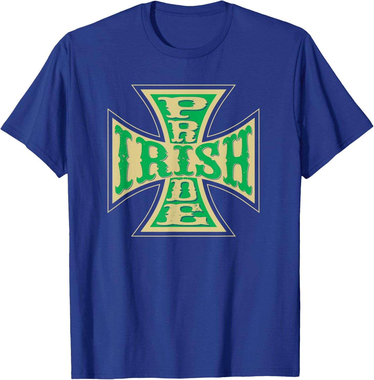 Irish Pride Biker style Irish Pride Cross T-Shirt - T-Shirt | Royal