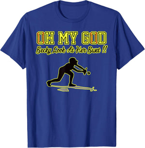 Funny Girls Softball OMG Becky Look At Her Bunt Practice T-Shirt - T-Shirt | Royal