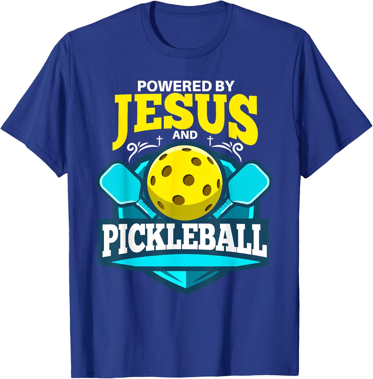 Christian Pickleball Shirt Jesus Religious Pickleball Player T-Shirt - T-Shirt | Royal