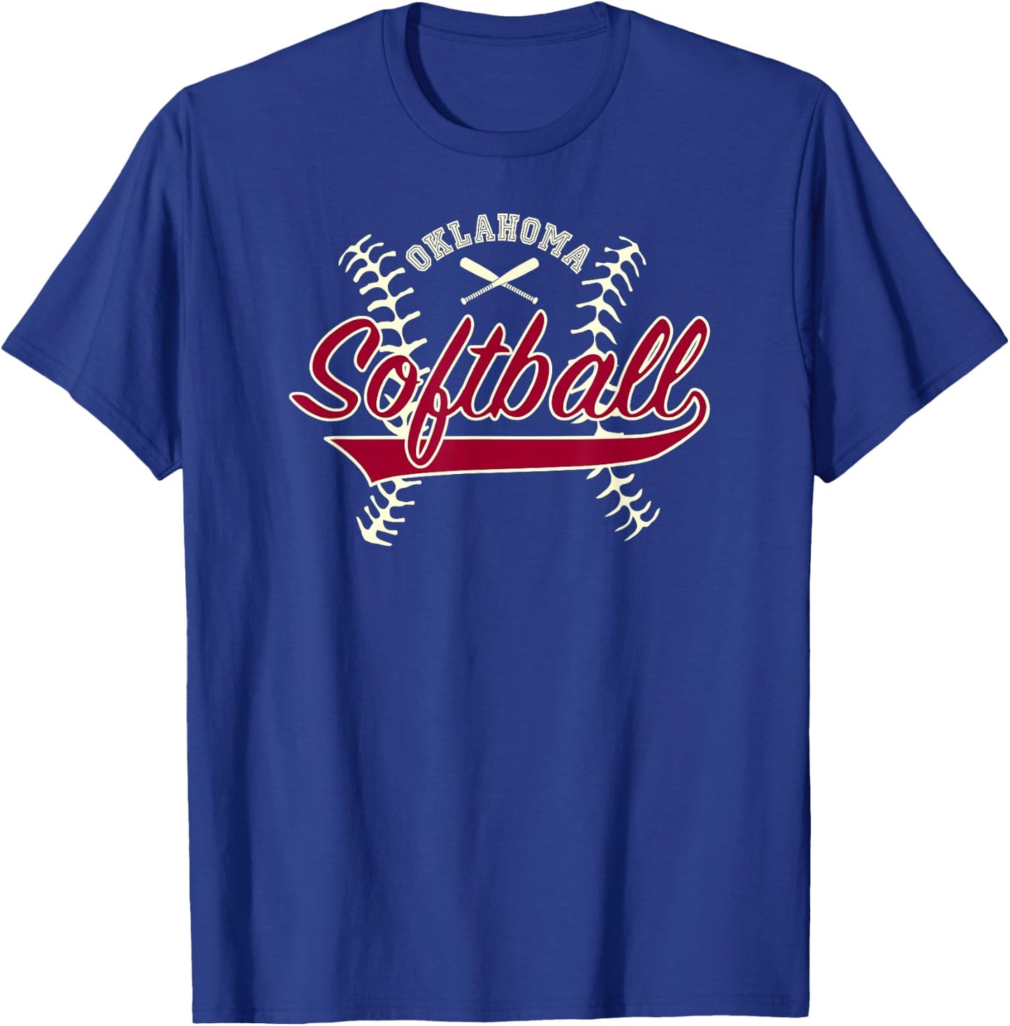 Oklahoma Softball Script T-Shirt - T-Shirt | Royal