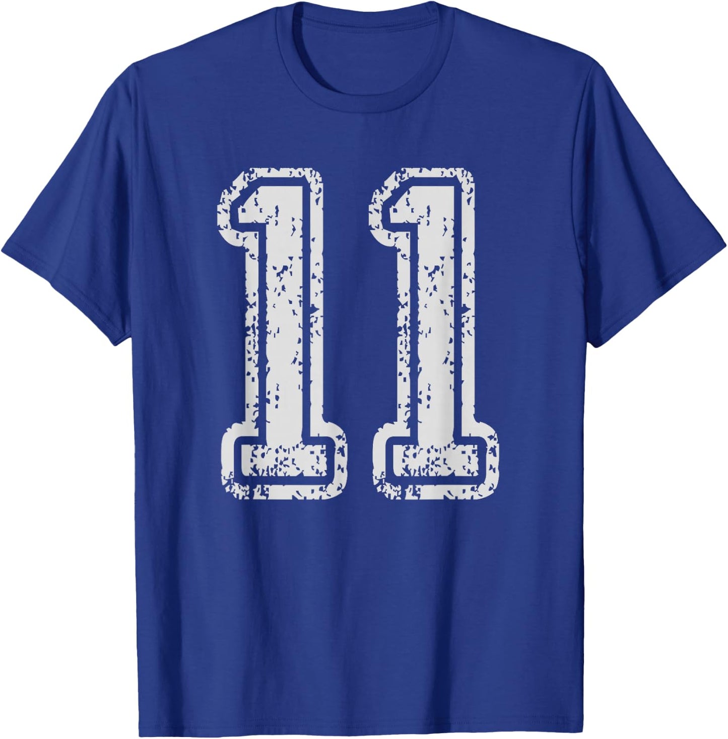 Team Jersey Eleven Uniforms Number 11 School Sports Birthday T-Shirt - T-Shirt | Royal
