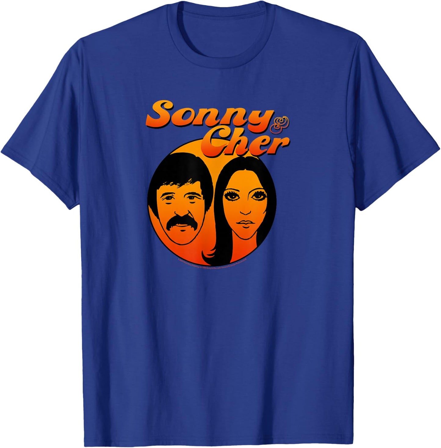 Sonny & Cher Round Comedy Hour Logo T-Shirt - T-Shirt | Royal