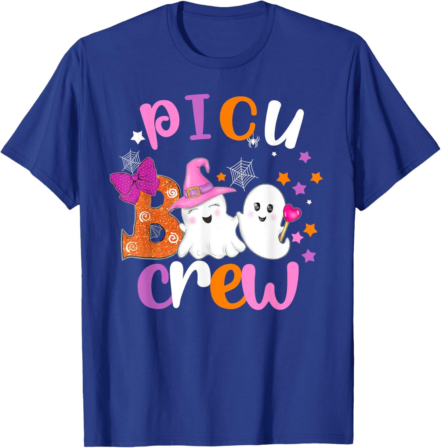 PICU Boo Crew Halloween matching shirts for PICU nurses T-Shirt - T-Shirt | Royal