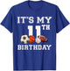 Its My 11th Birthday Baseball Soccer Basketball Themed Party T-Shirt - T-Shirt | Royal