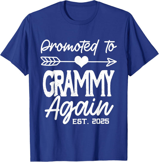 Promoted To Grammy Again Est 2025 T-Shirt - T-Shirt | Royal