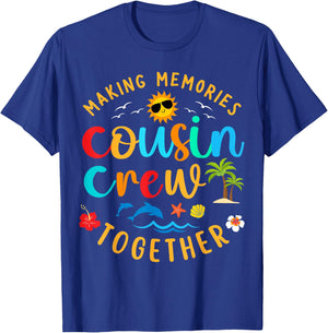 Cousin crew 2025 Summer Vacation Beach Family Trip Matching T-Shirt - T-Shirt | Royal