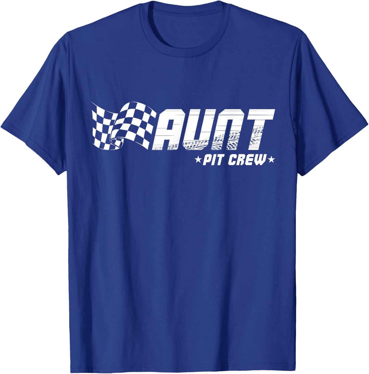 Aunt Pit Crew Race Car Birthday Family Racing T-Shirt - T-Shirt | Royal