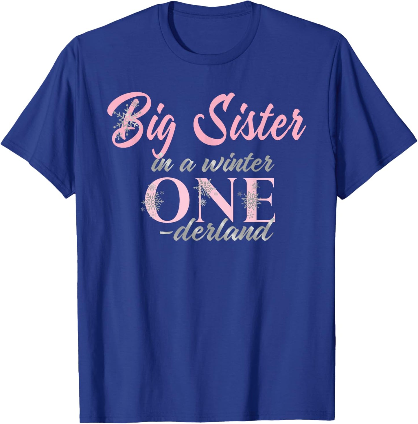Big Sister Of The Birthday for Girl Winter Onederland 1st T-Shirt - T-Shirt | Royal