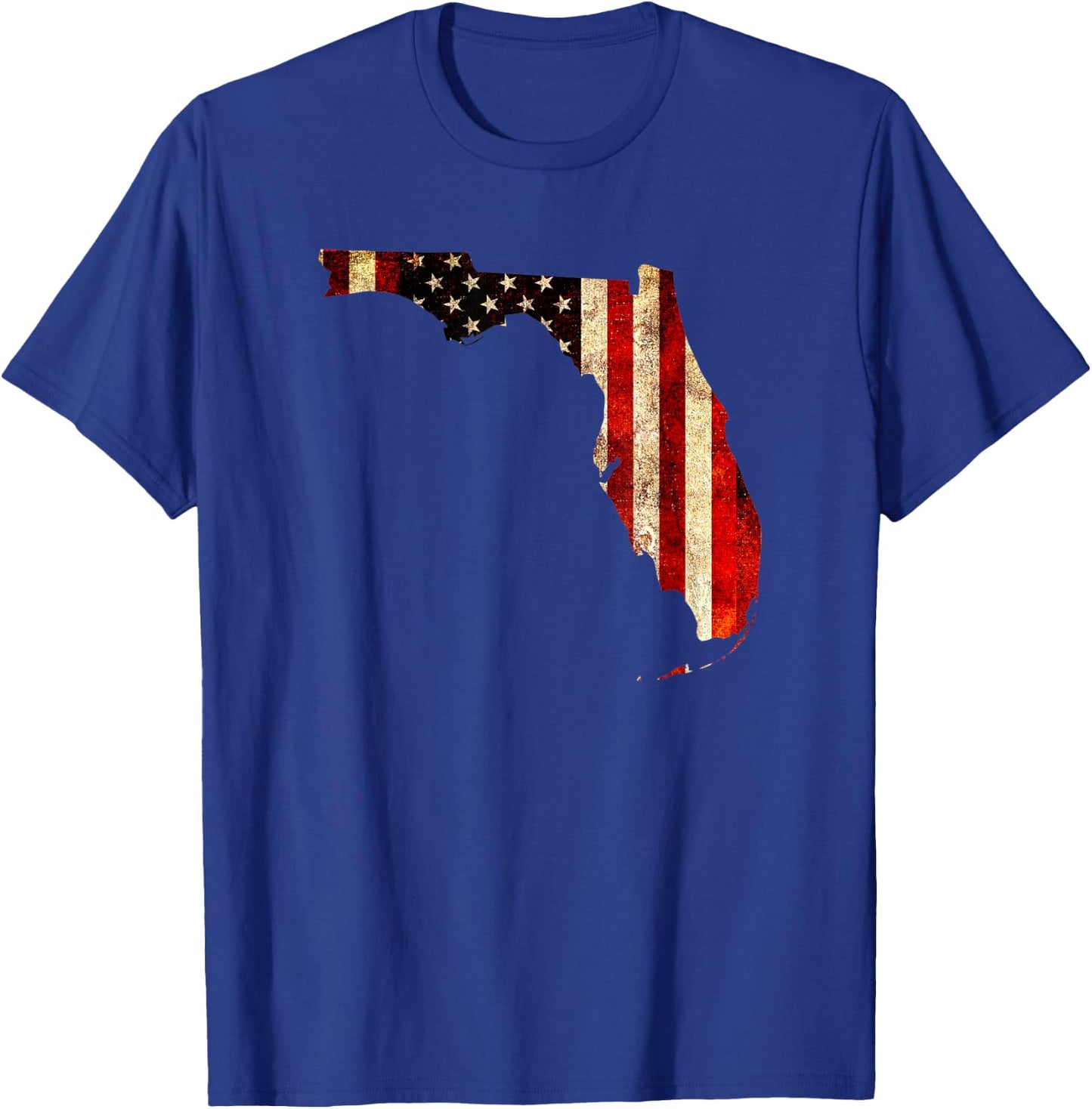 Florida American Flag / Stars and Stripes Shirt T-Shirt - T-Shirt | Royal