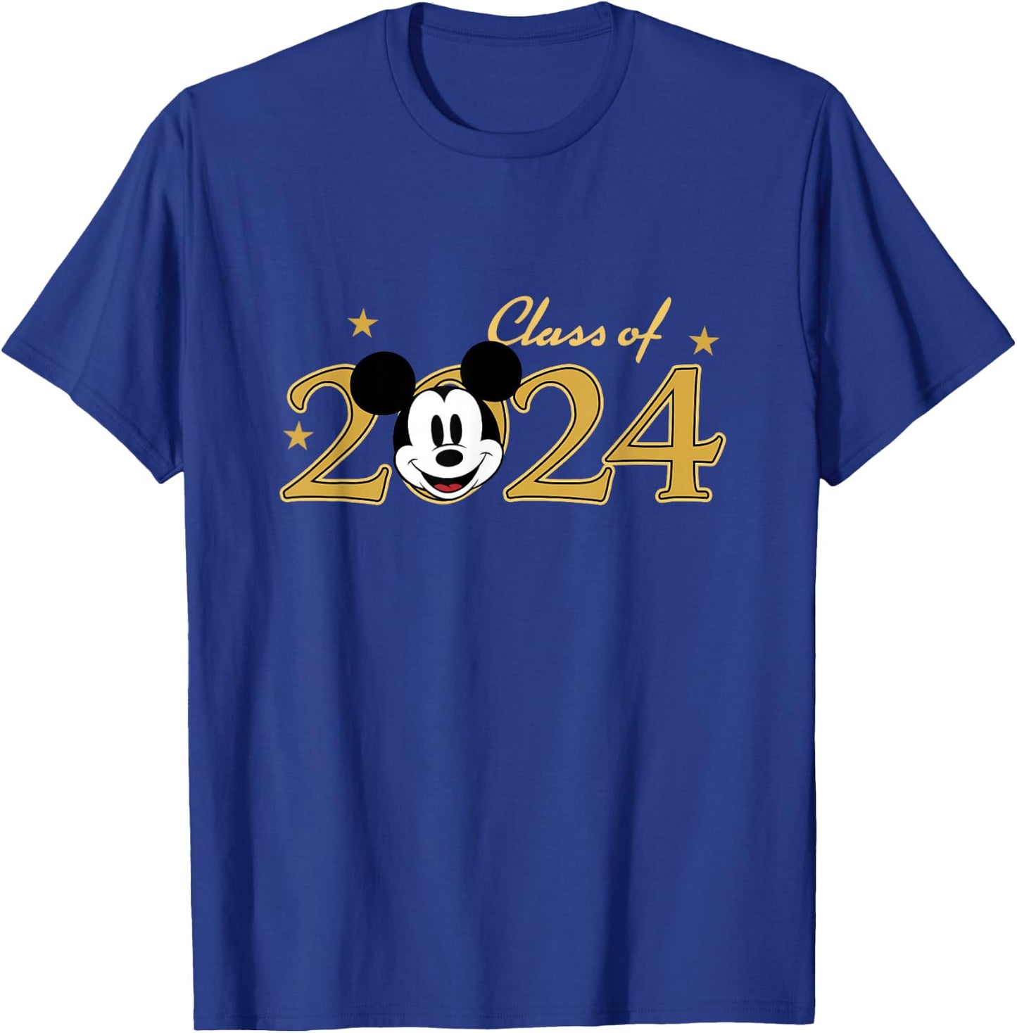Disney Mickey And Friends Class Of 2024 Vintage Logo T-Shirt - T-Shirt | Royal