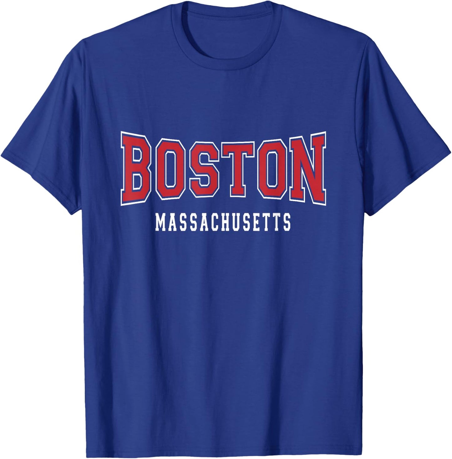 Boston Massachusetts MA Vintage Sports Design T-Shirt - T-Shirt | Royal