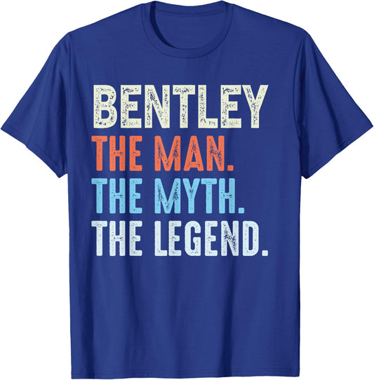 Bentley The Legend Name Personalized Cute Idea Men Vintage T-Shirt - T-Shirt | Royal