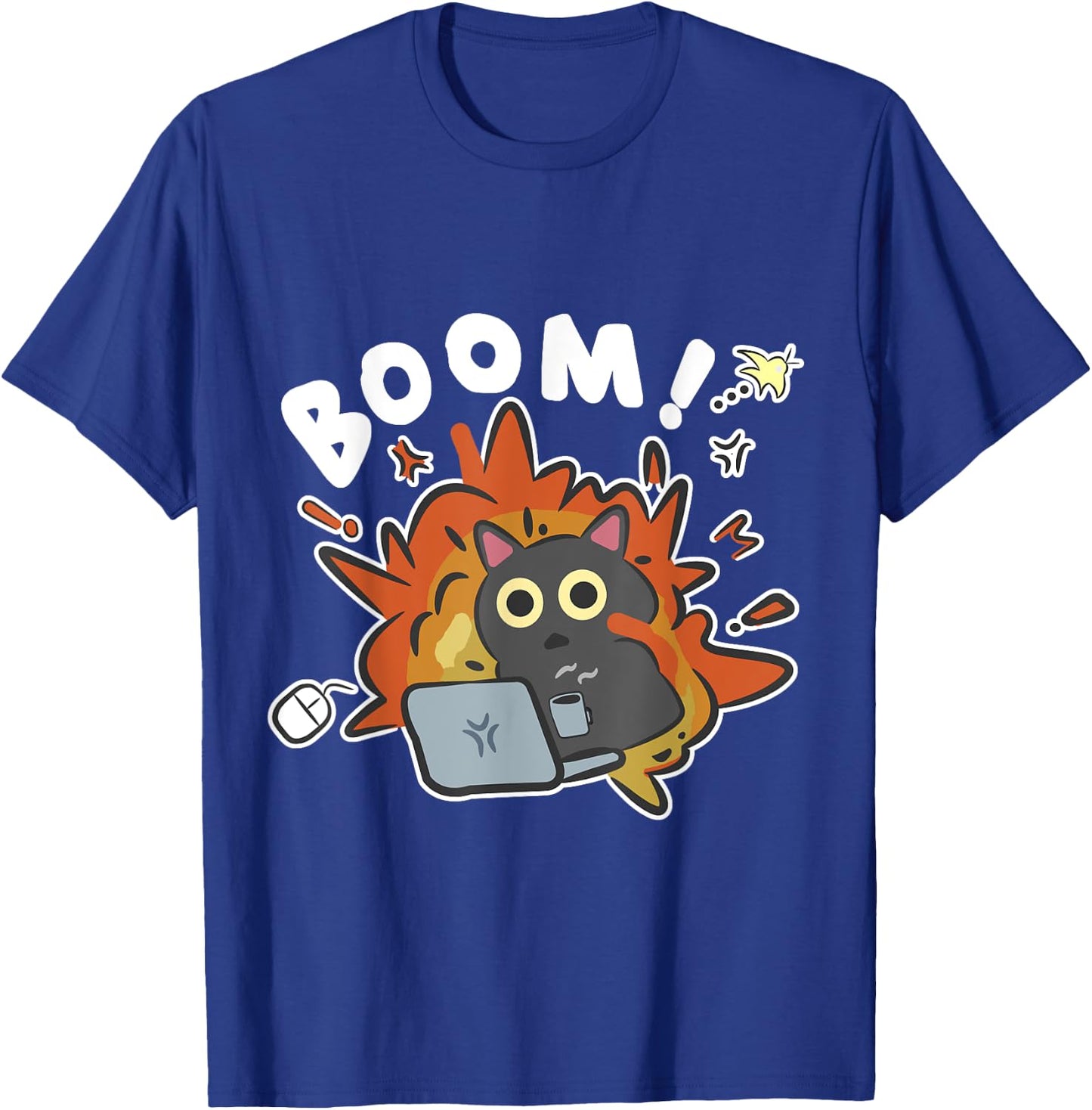 Nerd Geek Men's Women's Cat Cat Summer Fashion Anime Animals T-Shirt - T-Shirt | Royal