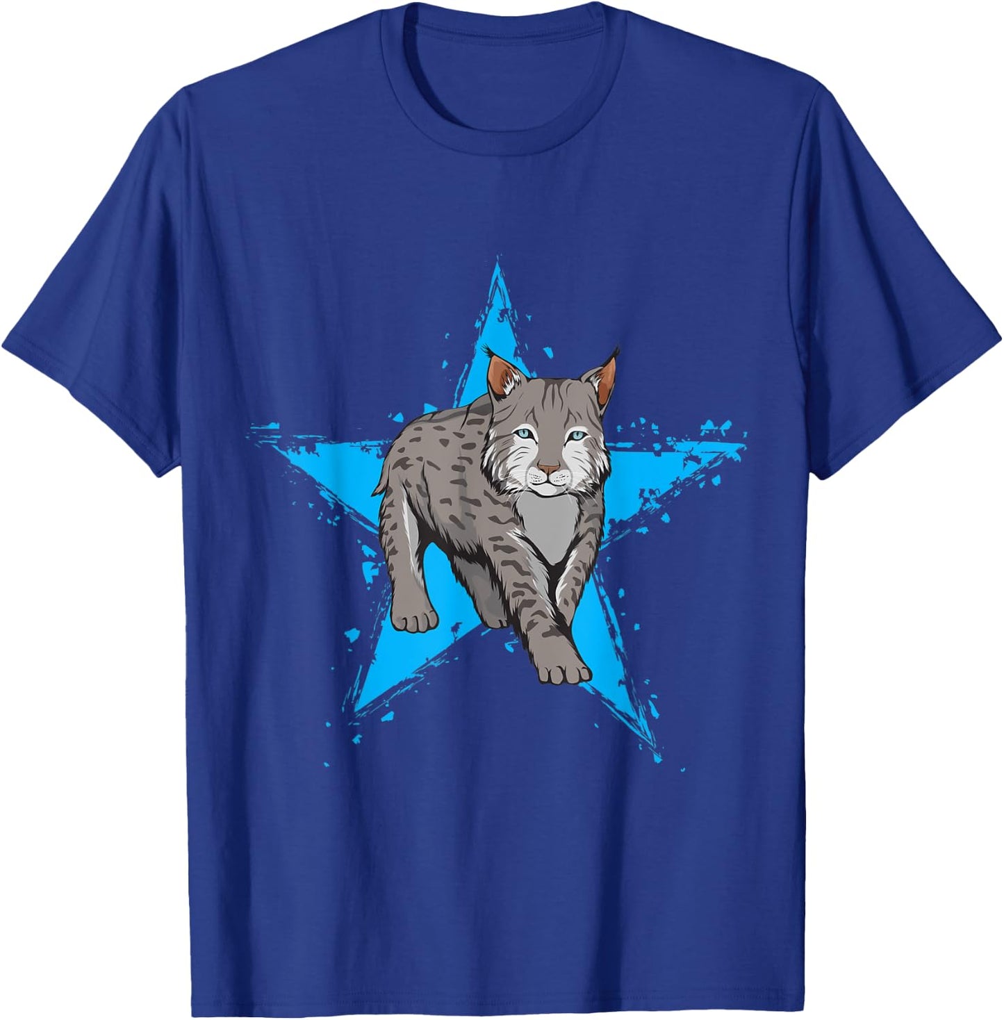 Lynx Star Design Wildcat Love Lover Lynxes Men Women Kids T-Shirt - T-Shirt | Royal