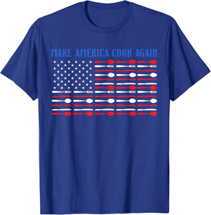 Make America Cook Again Chef Knife Kitchen Food Menu Cook T-Shirt - T-Shirt | Royal