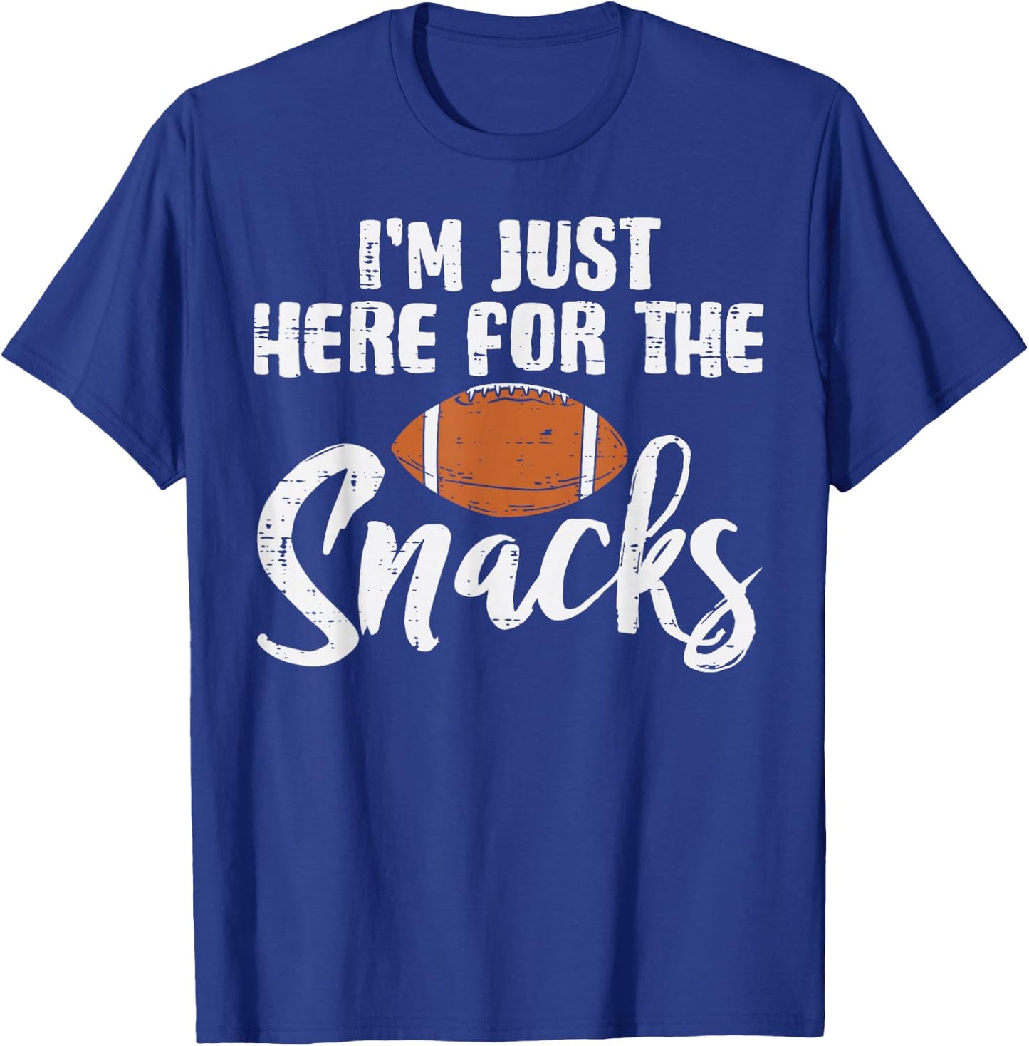 Just Here For The Snacks American Football Funny Women Kids T-Shirt - T-Shirt | Royal