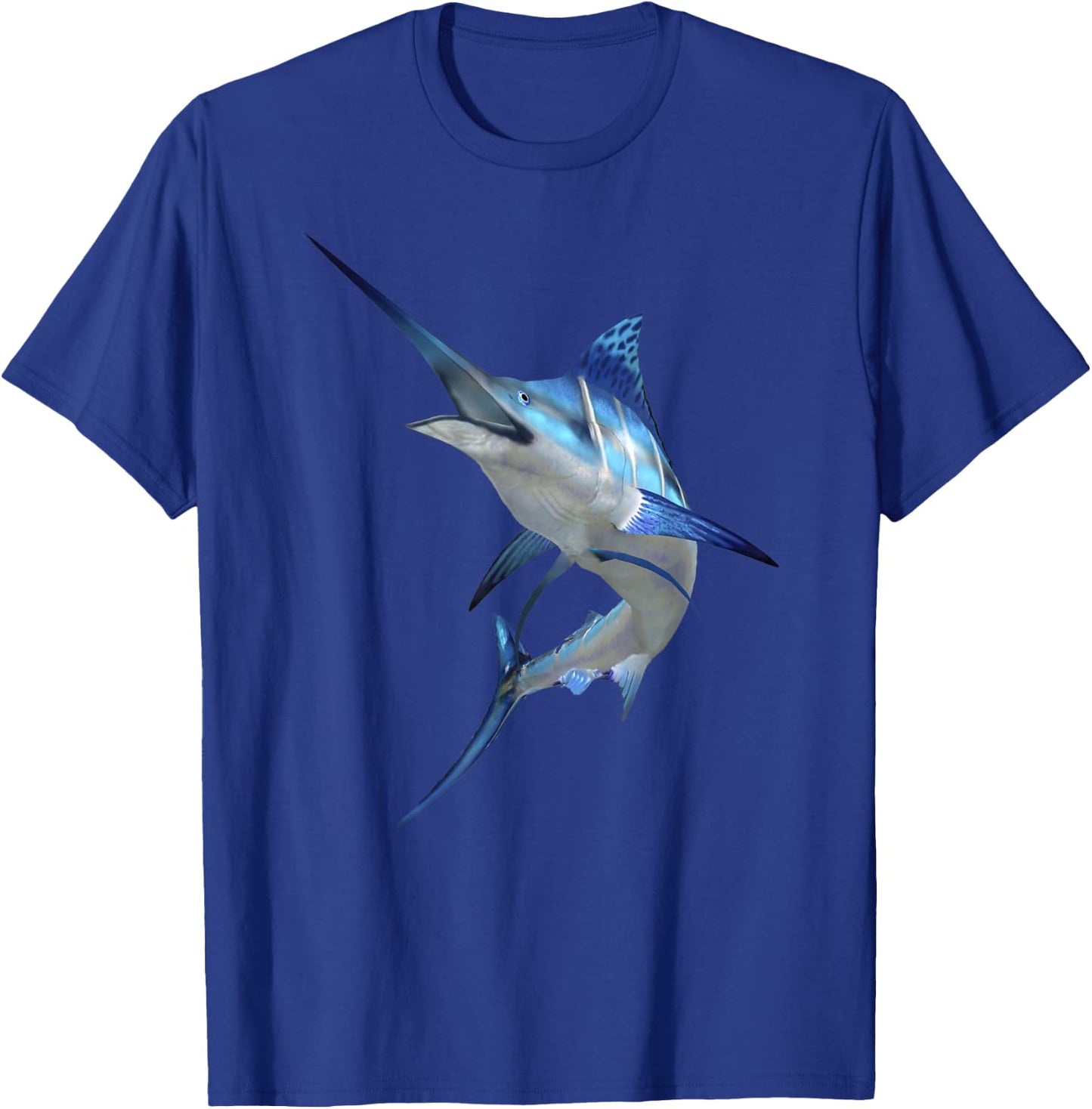 Beautiful Blue Marlin Fishing Short Sleeve T-Shirt - T-Shirt | Royal
