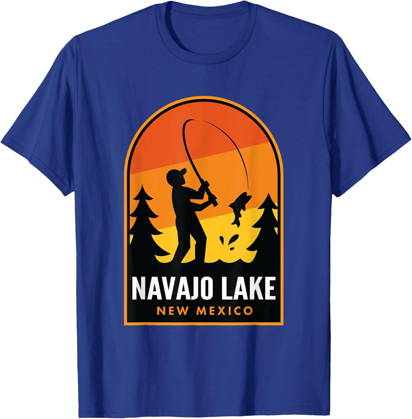 Navajo Lake New Mexico Fishing T-Shirt - T-Shirt | Royal