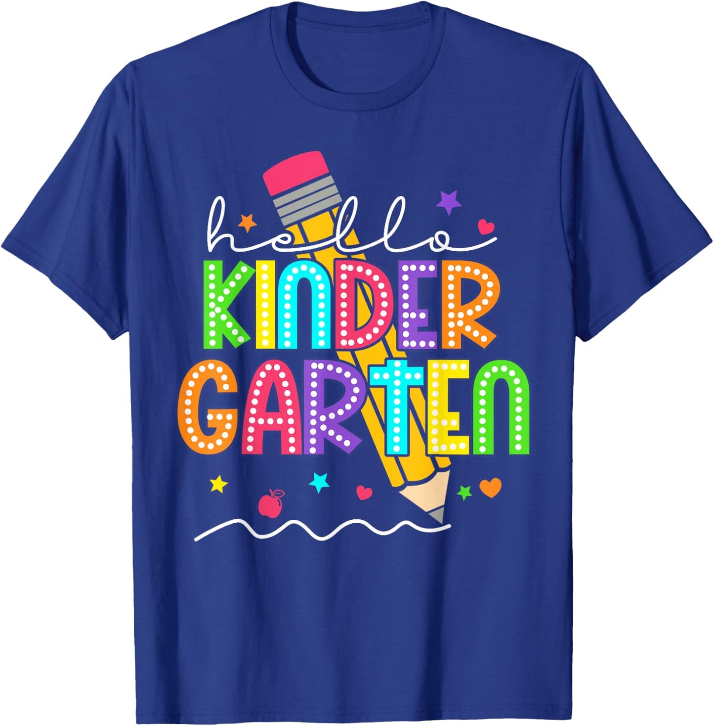 Hello Kindergarten Team Kinder Back to School Teacher Kids T-Shirt - T-Shirt | Royal