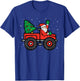Santa Riding Monster Truck Christmas Tree Lights Kid Toddler T-Shirt - T-Shirt | Royal