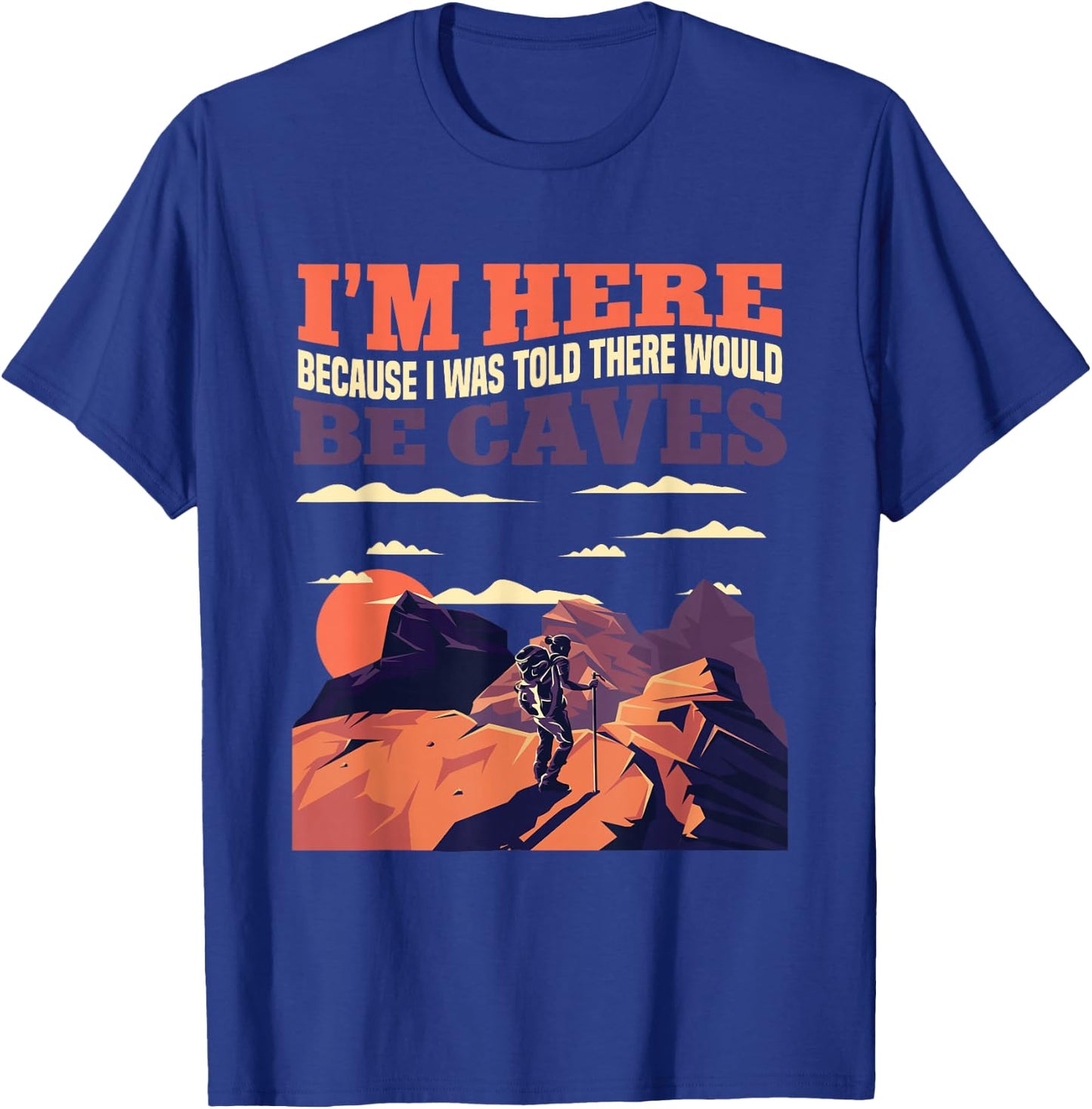 Retro Caves Cave Explorer Caving Spelunking T-Shirt - T-Shirt | Royal