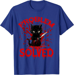 Problem Solved Black cat Women T-Shirt - T-Shirt | Royal
