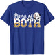 Mama Of Both Baseball Soccer Mom Of Soccer Baseball Player T-Shirt - T-Shirt | Royal