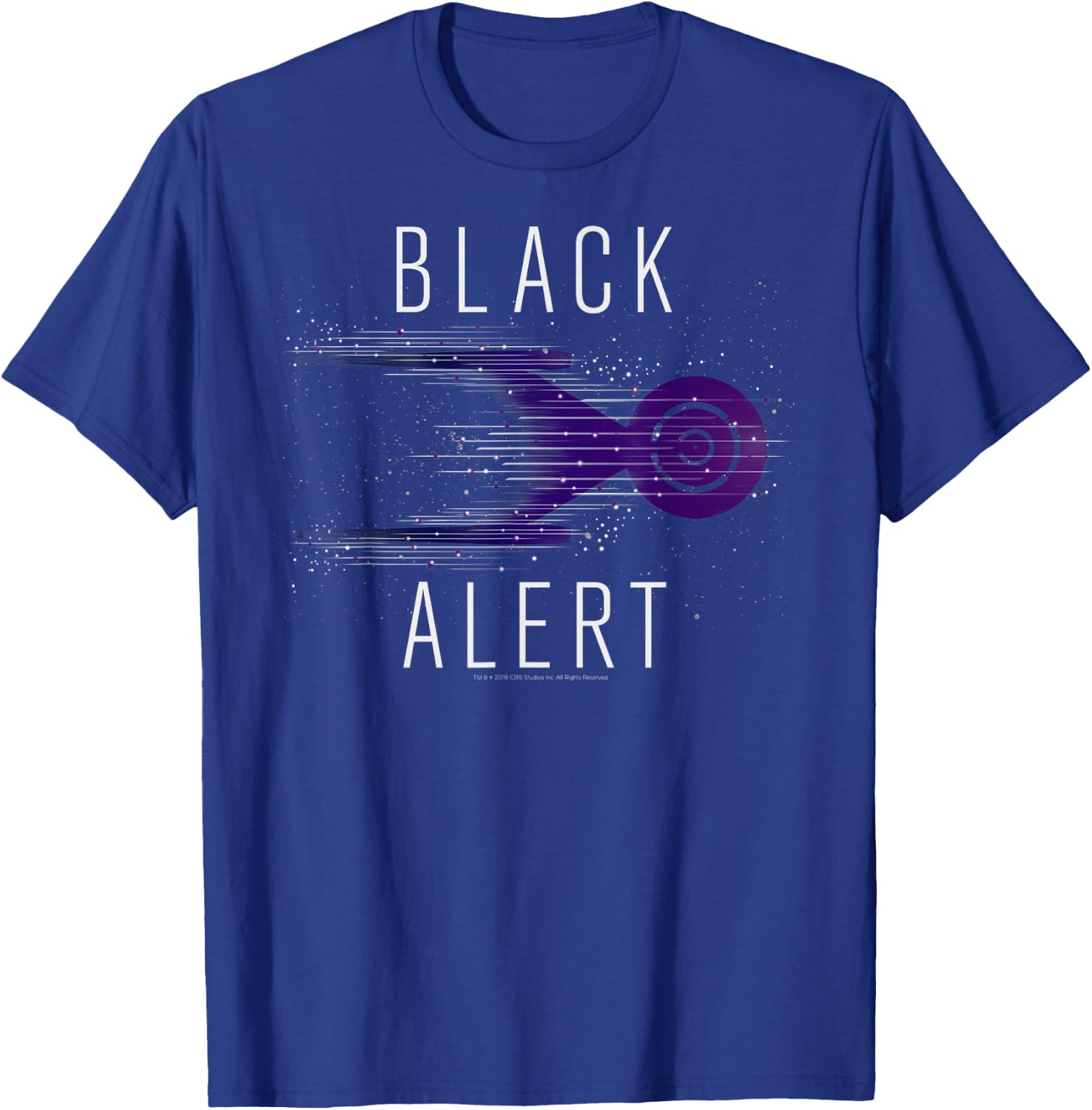 Star Trek Discovery Black Alert Starry T-Shirt - T-Shirt | Royal
