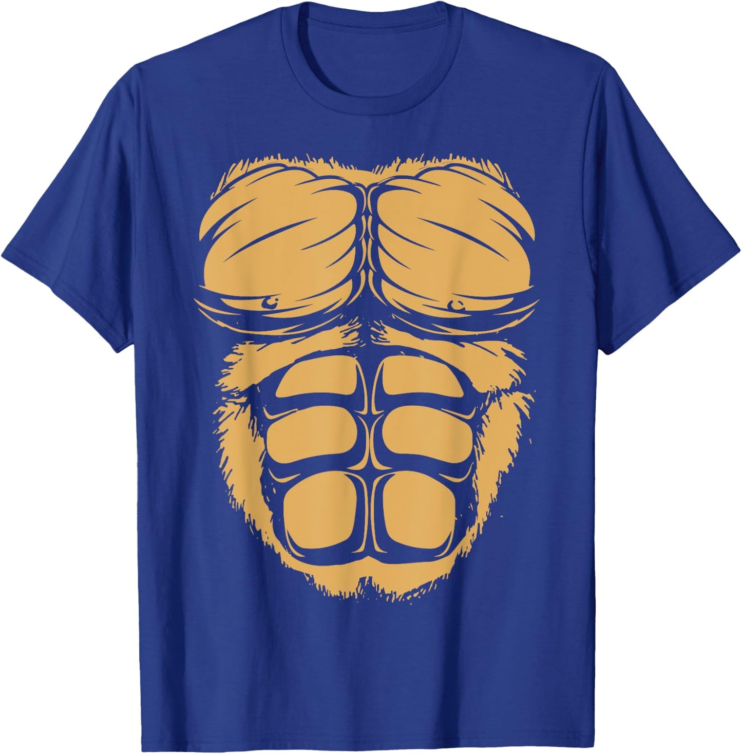 Gorilla Chest Muscles Abs Costume Halloween Easy Gift T-Shirt - T-Shirt | Royal