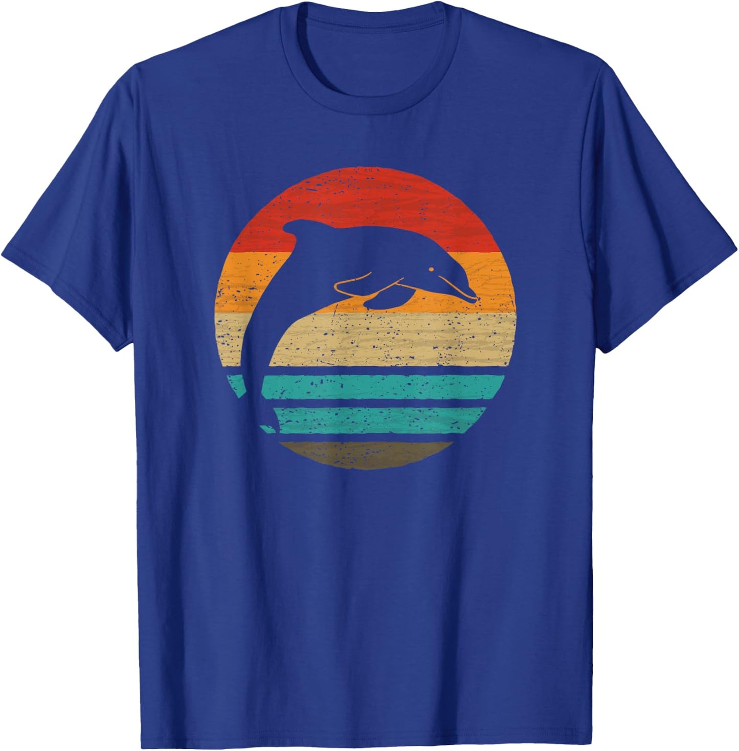 Dolphin Retro Style Vintage T-Shirt - T-Shirt | Royal