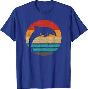Dolphin Retro Style Vintage T-Shirt - T-Shirt | Royal