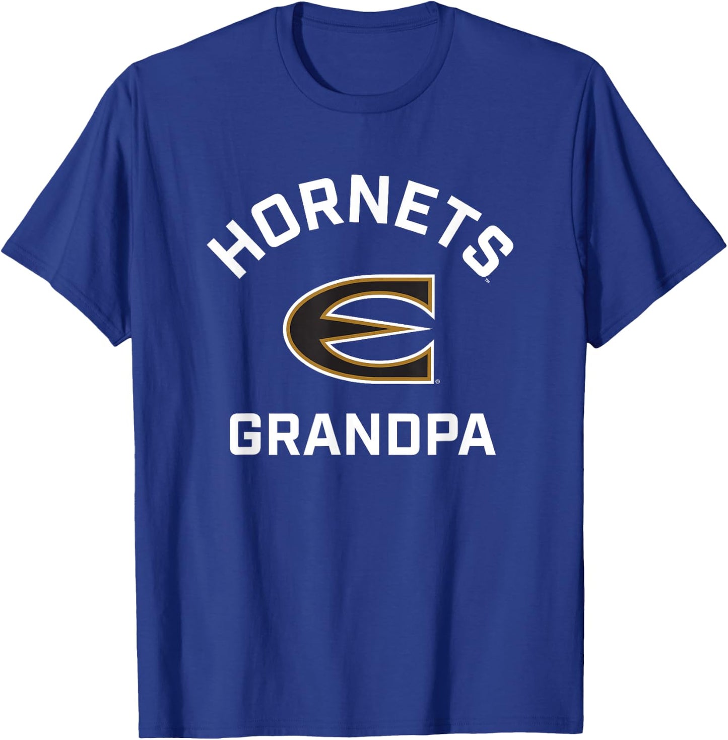 Emporia State University ESU Hornets Arched Grandpa T-Shirt - T-Shirt | Royal