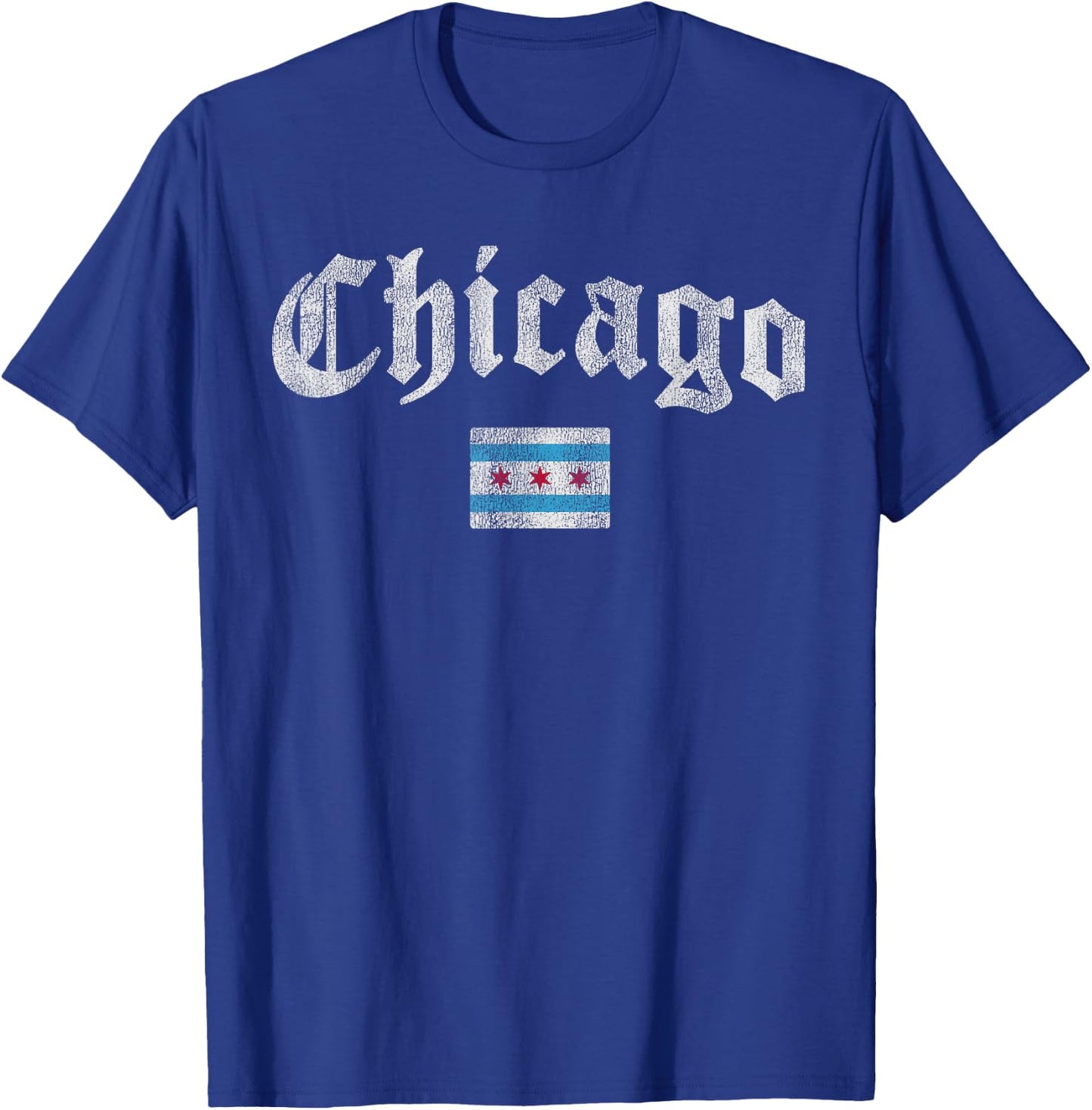 Retro Chicago Flag Souvenir Women Kids Men T-Shirt - T-Shirt | Royal