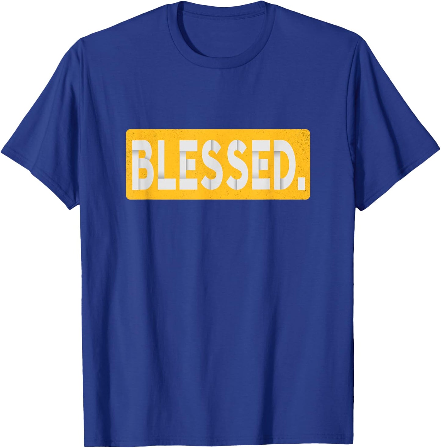 University Varsity-Gold BLESSED. University Varsity-Gold T-Shirt - T-Shirt | Royal