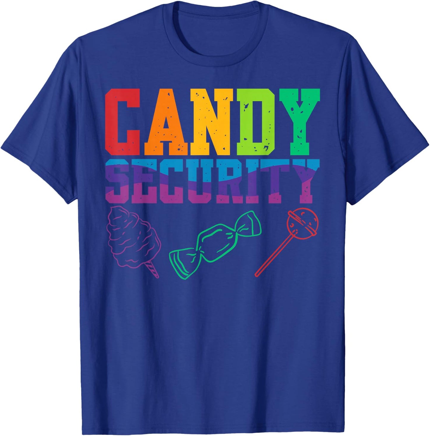 Candy Security Candyland Halloween Costume Kids Teens Adult T-Shirt - T-Shirt | Royal