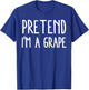 Grapes Fruit Lover Pretend I'm A Grape Halloween T-Shirt - T-Shirt | Royal
