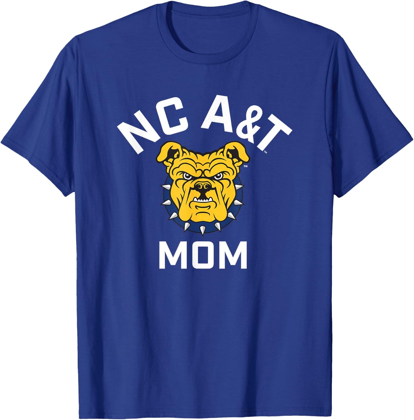 North Carolina A&T State University Aggies Arched Mom T-Shirt - T-Shirt | Royal