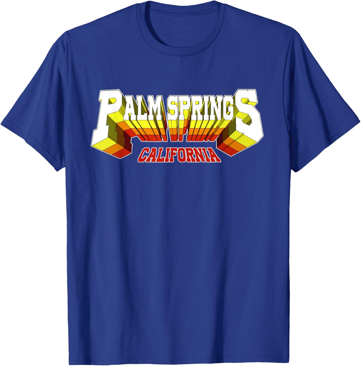 Retro Palm Springs City CA California T-Shirt - T-Shirt | Royal