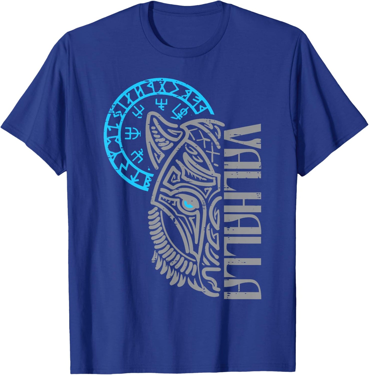 Viking Valhalla Wolf Mask Norse Mythology Men Women Kids T-Shirt - T-Shirt | Royal