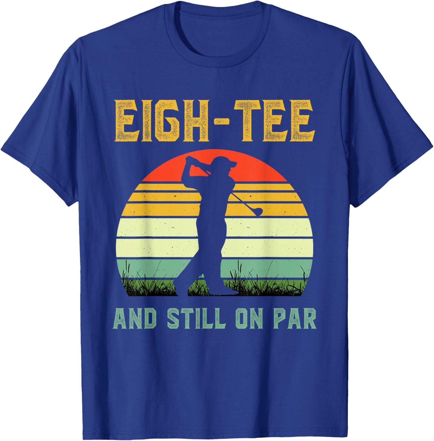 Funny 80th Birthday Golf Pun Golfing 80 Year Old Golfer T-Shirt - T-Shirt | Royal