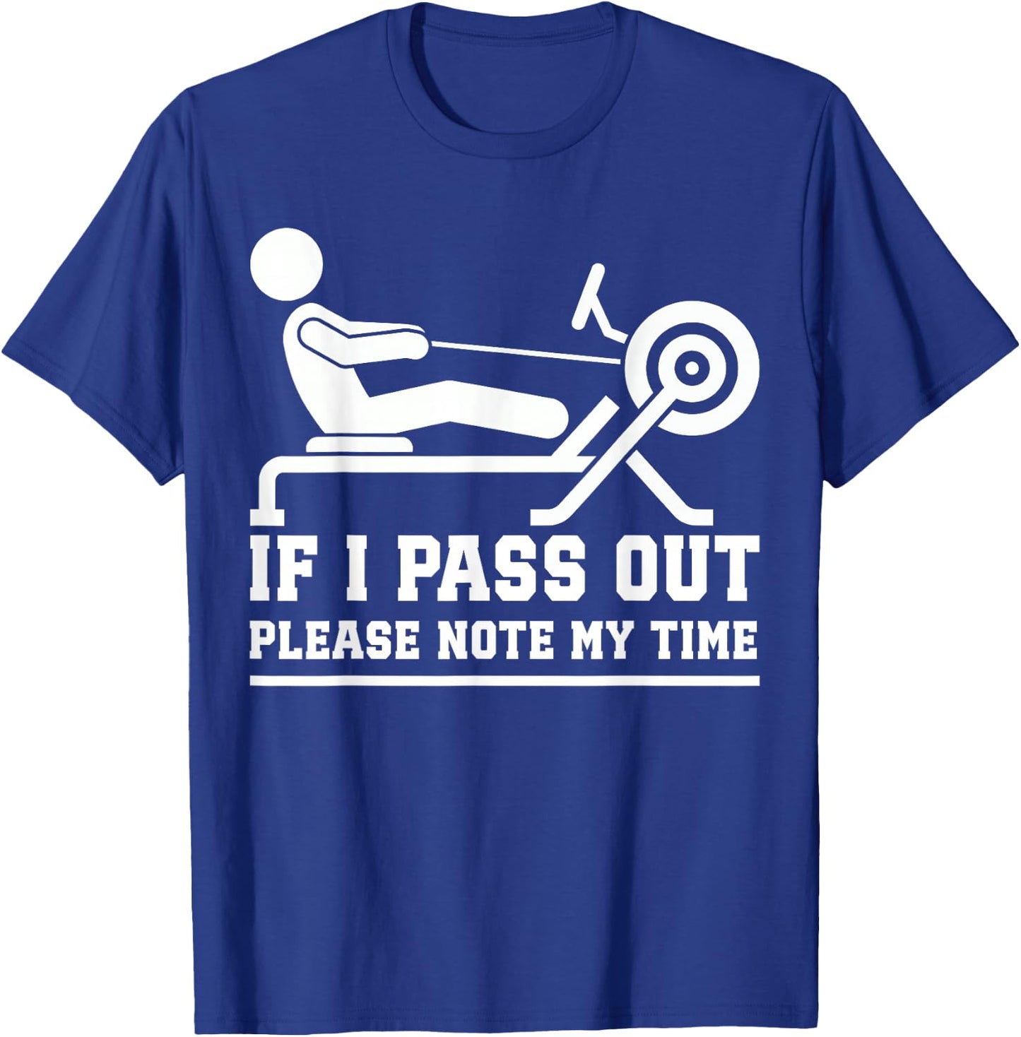 Funny Rowing Machine Workout for Fitness Exercise Training T-Shirt - T-Shirt | Royal