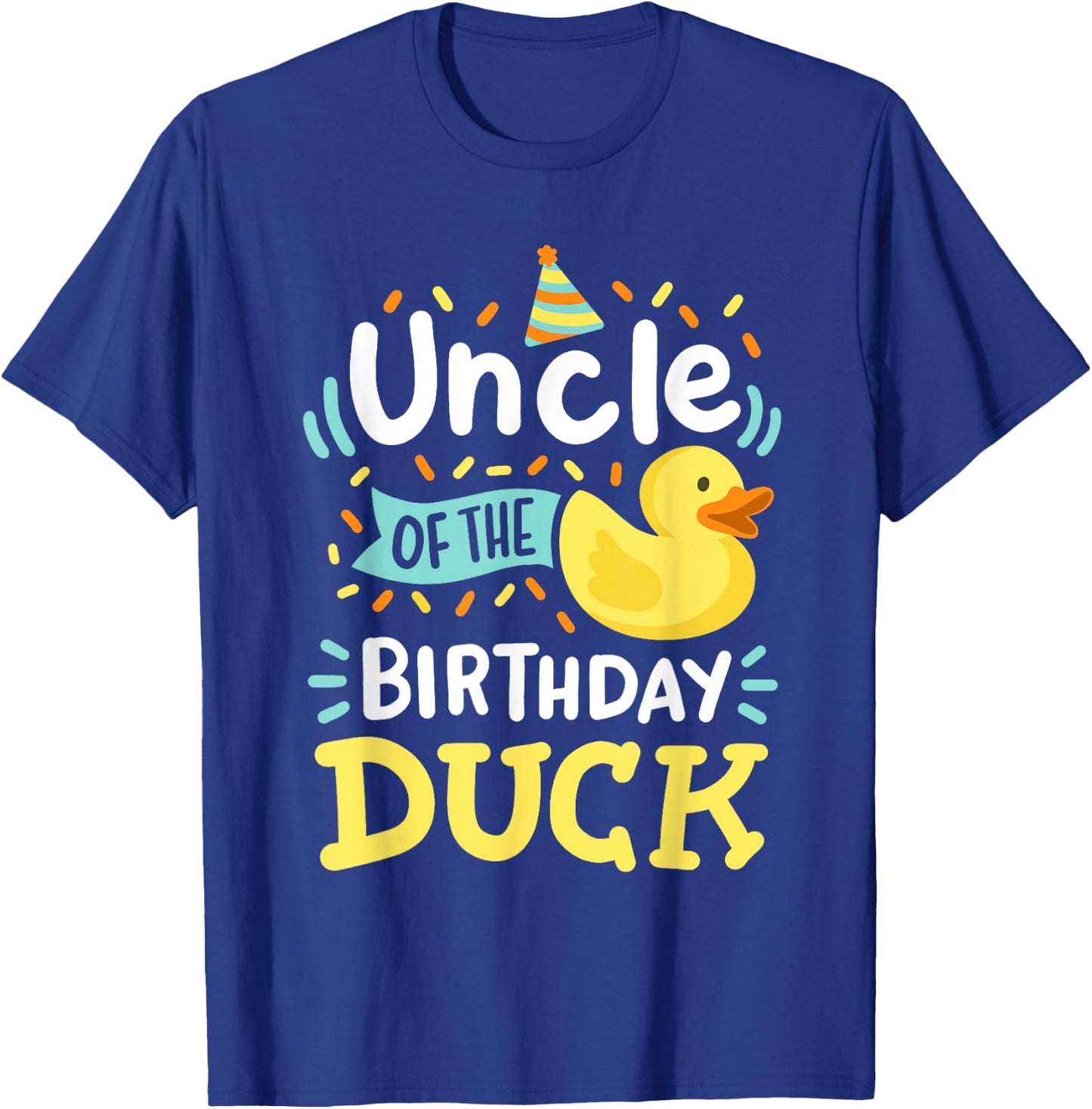 Uncle Of The Birthday Duck Boy Rubber Duck Bday Family T-Shirt - T-Shirt | Royal