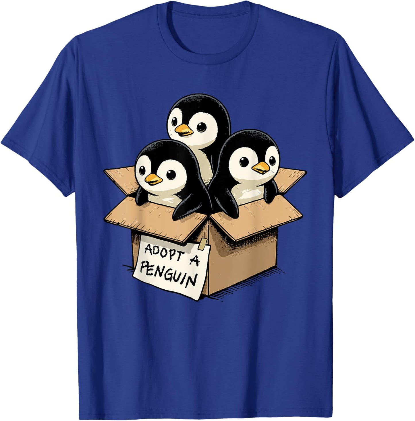 Adopt a Penguin Shirt Cute Little Animal Penguin Lover T-Shirt - T-Shirt | Royal